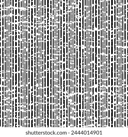 Seamless pattern, rough vector background, black and white