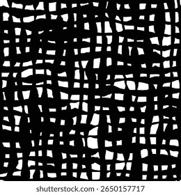 Seamless pattern, rough vector background, black and white