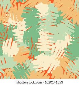 A seamless pattern of roughly shaded colorful discs. Fashionable camouflage.