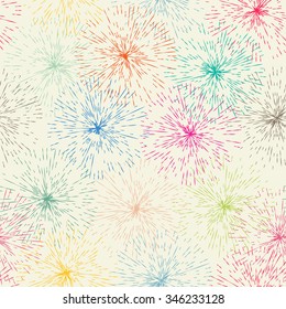 Seamless pattern with round abstract ornaments