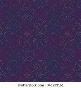 Seamless pattern with round abstract ornaments