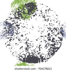 Seamless pattern of round cosmetic sponge prints. Sponge stamps Seamless pattern. Pattern with trendy stamp texture. Vector illustration. 