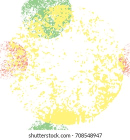 Seamless pattern of round cosmetic sponge prints. Circle Sponge stamps. Trendy stamp texture. Vector illustration. 
