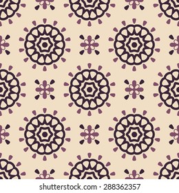 Seamless pattern with round decorate elements