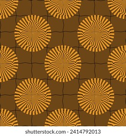 Seamless pattern  of round geometric shapes.Vector.