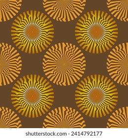 Seamless pattern  of round geometric shapes.Vector.