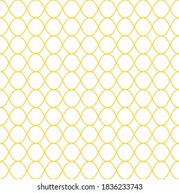 Seamless pattern of round lines. Geometric orange background.