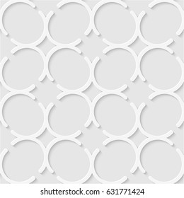 Seamless pattern of round lines and rhombuses. Geometric wallpaper. Unusual lattice. Soft background. Vector illustration. Good quality. Good design.