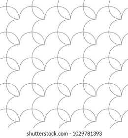 Seamless pattern of round lines. Unusual lattice. Geometric background. Vector illustration. Good quality. Good design.