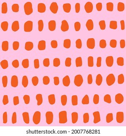 Seamless pattern with round organic shapes. Fashion stylish natural texture.