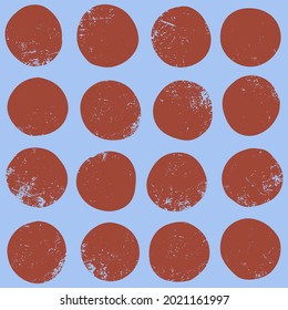 Seamless pattern with round organic shapes. Fashion stylish natural texture.