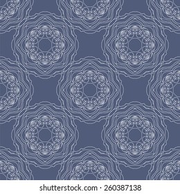 Seamless pattern with round ornament.
