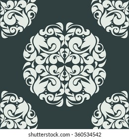 Seamless pattern with round patterns. circular design