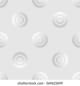 Seamless pattern. Round raised objects. Grey tones.