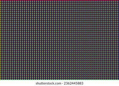 Seamless pattern with round rgb diodes. Video wall background. Analog monitor. Vector illustration