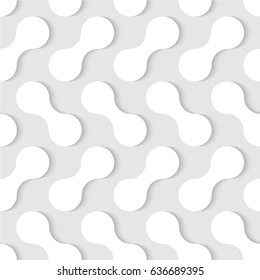 Seamless pattern of round shapes. Geometric wallpaper. Soft background. Vector illustration. 