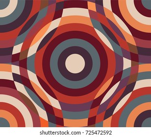 Seamless pattern from round shapes. Mosaic. Abstract geometric pattern with ethnic elements