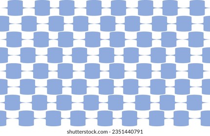 seamless pattern with round squares, two tone blue and white round block checkerboard repeat pattern, replete image, design for fabric printing