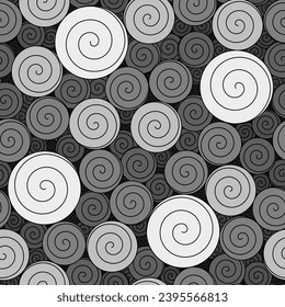 Patrón sin inconvenientes con giros redondos. Fondo del vector de color.