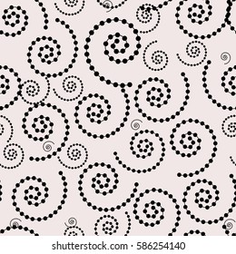 Nahtloses Muster mit runden Schlingen. Vektorgrafik