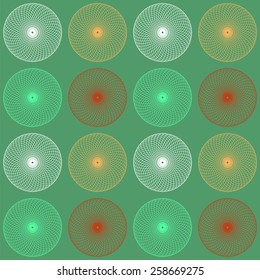 Seamless Pattern. Round vector ornament Mandala. 