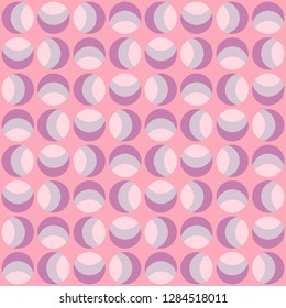 Seamless pattern with rounded geometric elements and color gradient. Abstract retro ornament for fabric, web page background, wallpaper, wrapping paper etc. In EPS