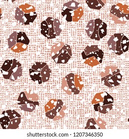 Seamless pattern. Rounded hexagons on a checkered radiant background.