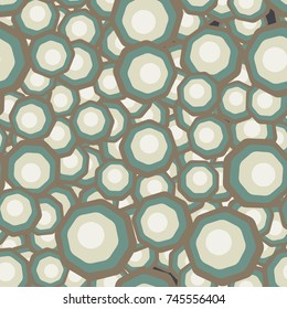 Seamless pattern. Rounded octagons arranged randomly.