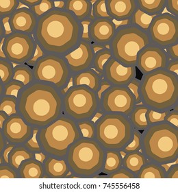 Seamless pattern. Rounded octagons arranged randomly.