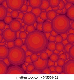 Seamless pattern. Rounded octagons arranged randomly.
