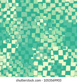 Seamless pattern of rounded quadrangles assembled into groups of chess structure. Unique camouflage for design work.