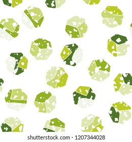 Seamless pattern. Rounded shabby heptagons.