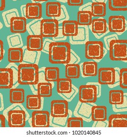 A seamless pattern of rounded squares of different colors. Especially suitable for women and children.