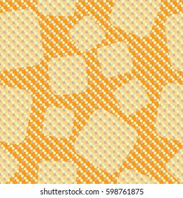 Seamless pattern. Rounded squares. Grungy textiles. Children's clothing. Simple background. Nice wallpaper. Flat. Cartoon.