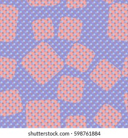 Seamless pattern. Rounded squares. Grungy textiles. Children's clothing. Simple background. Nice wallpaper. Flat. Cartoon.