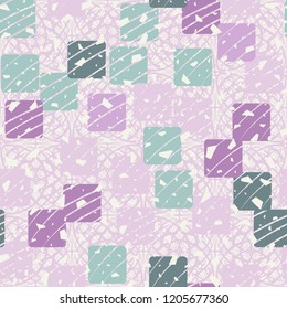 Seamless pattern with rounded squares on a lace background. With the ability to edit.