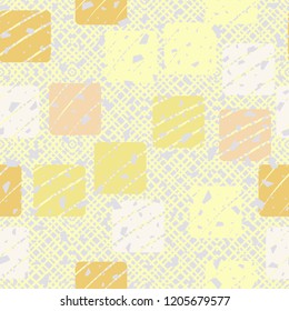 Seamless pattern with rounded squares on a waffle background. With the ability to edit.