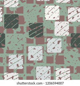 Seamless pattern. Rounded squares on a different mesh.