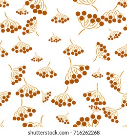 seamless pattern with rowan brushes