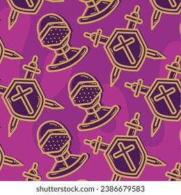 Seamless pattern of the royalty Medieval era Vector