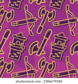 Seamless pattern of the royalty Medieval era Vector