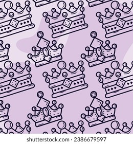 Seamless pattern of the royalty Medieval era Vector