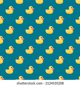 Seamless pattern with rubber ducks