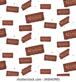 Seamless pattern of Russian gingerbread. Translation: Tula gingerbread