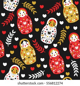 Seamless pattern in Russian style. Vector.