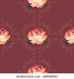 Seamless pattern in russian traditional style.