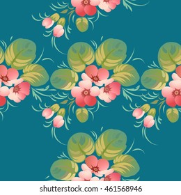 Seamless pattern in Russian traditional style.