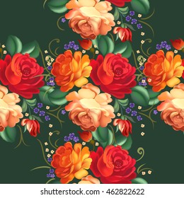 Seamless pattern in russian traditional style.