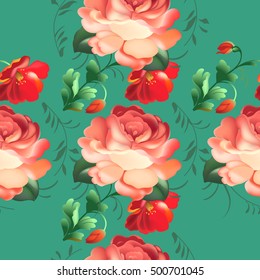 Seamless pattern in russian traditional style.