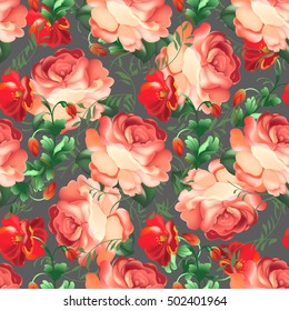 Seamless pattern in russian traditional style.